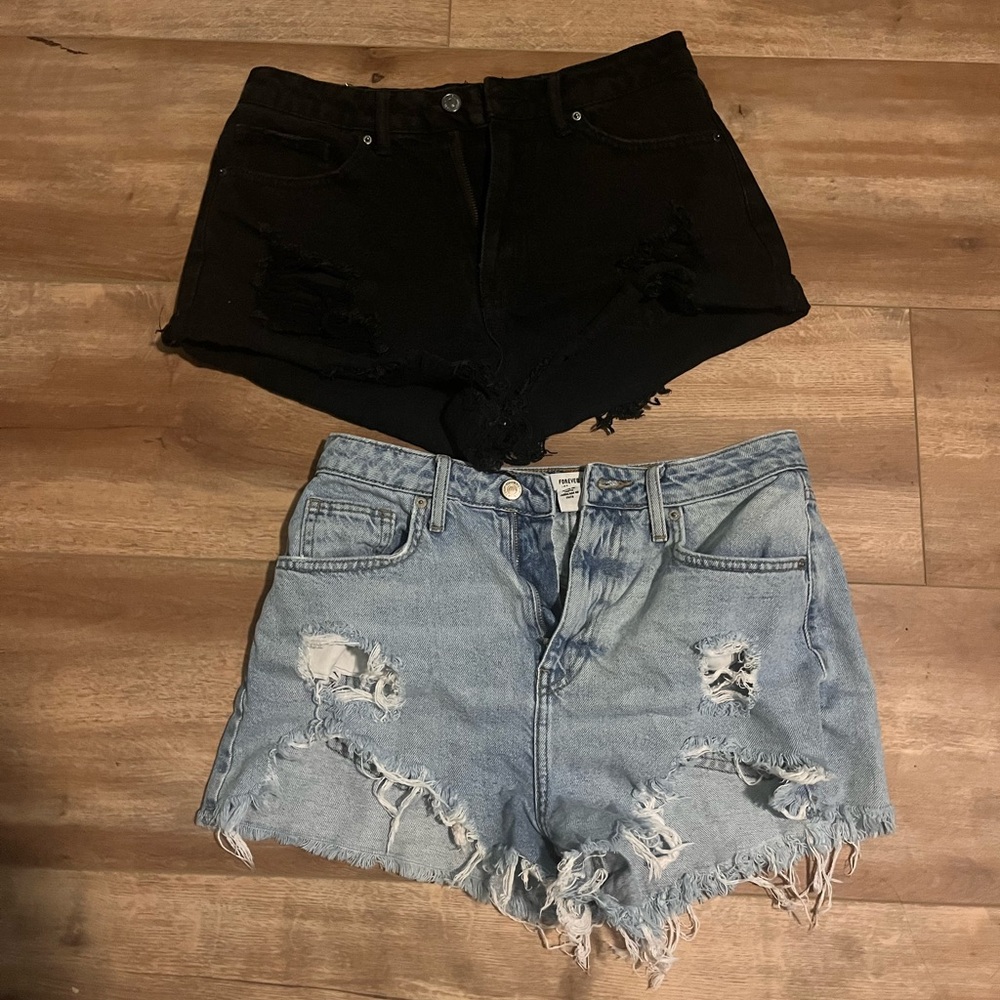 Jean shorts bundle of 2
